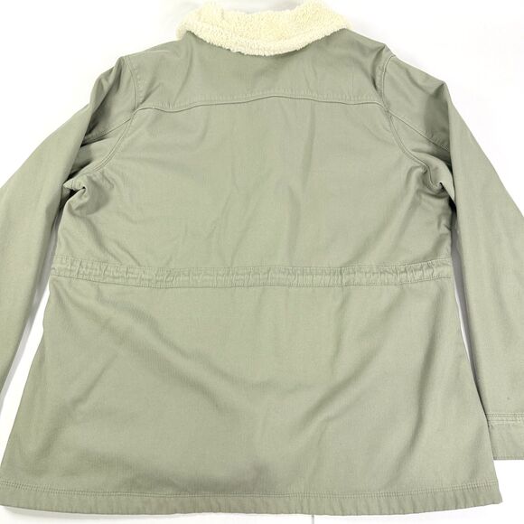 Hang Ten Womens XXL 2X Fleece Shacket Khaki Green Warm Soft Sherpa Collar - Picture 3 of 9